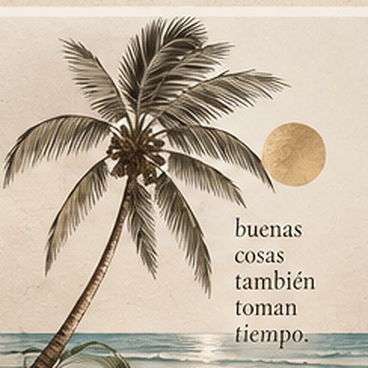 buenas cosas también toman tiempo