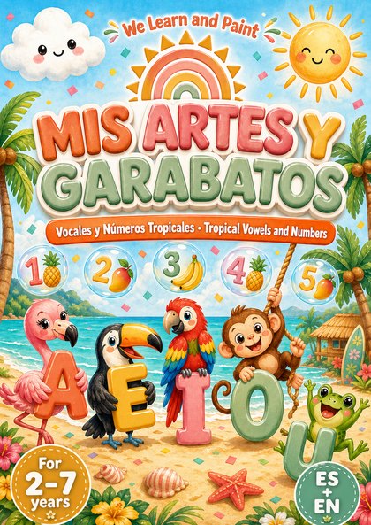 Portada de Vocales y Números Tropicales · Animales Tropicales